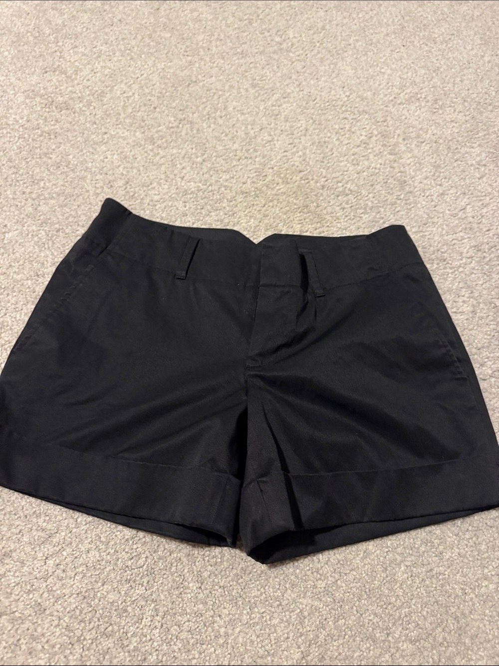 Club Monaco Black Cuffed Dress Shorts